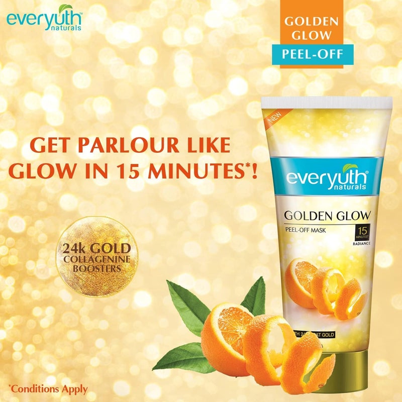 Everyuth Naturals Golden Glow Peel-Off Mask with 24 Karat Gold - Instant Radiance for Skin - 90g - Image 5